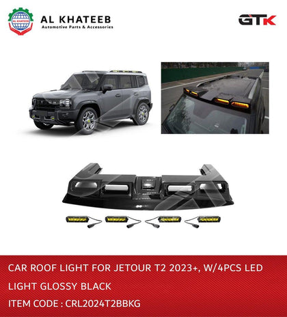 Car Roof Light For T2 2023+, W/4PCS Led Light Glossy Black