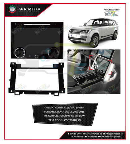 AutoTech Car Seat A/C Control Panel Lcd Touch Smart Air Controller With Dvd Window Range Rover Vogue 2014-2018