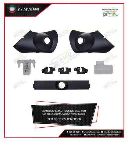 AutoTech Car Camera Special Bracket Shell Firm Set 360 Degree Luxury Edition Camry Se 2018-2020