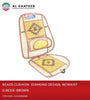 Universal Car Wooden Beads Cushion Seat Cover With Waist Pad Massage, Dark Beige-Brown