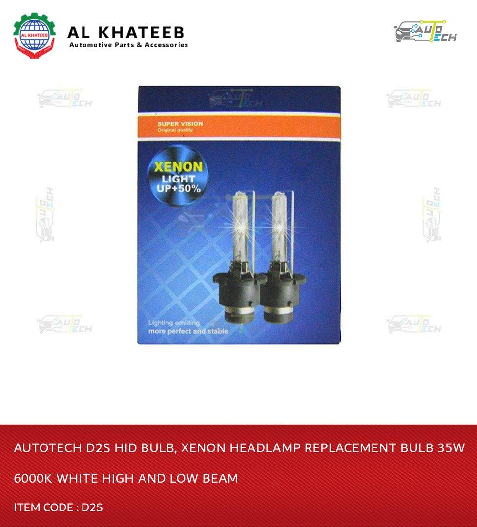 D2S Hid Bulb, Xenon Headlamp Replacement Bulb 35W 6000K White High And Low Beam