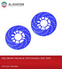 Universal Auto Car Wheel Disc Brake Pad Trim Decorative Covers With Double Sided Tape, 2Pcs/Set Blue