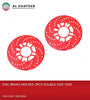 Universal Auto Car Wheel Disc Brake Pad Trim Decorative Covers With Double Sided Tape, 2Pcs/Set Red