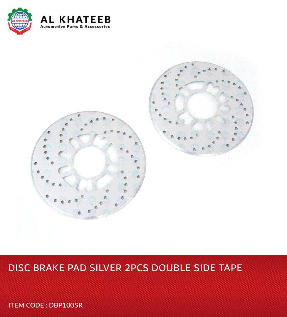 Universal Auto Car Wheel Disc Brake Pad Trim Decorative Covers With Double Sided Tape, 2Pcs/Set Silver