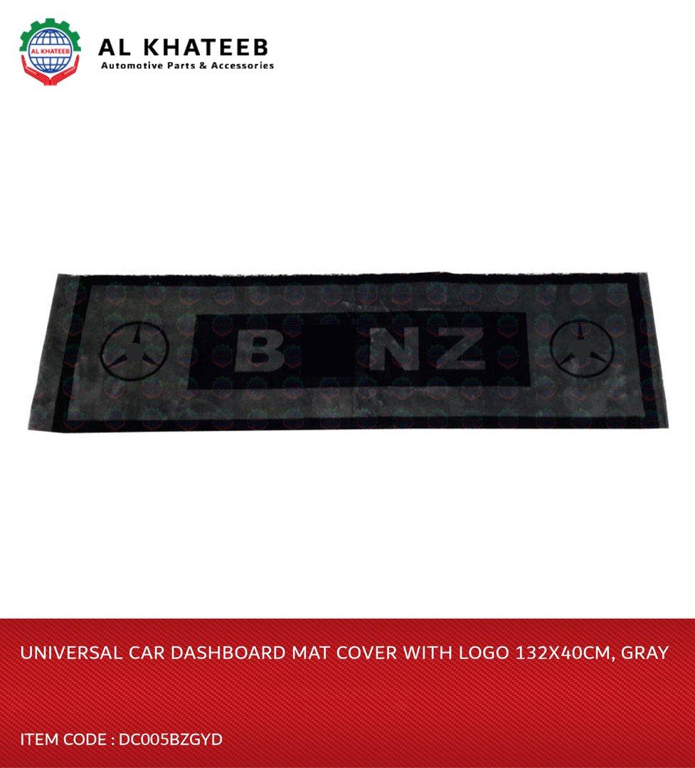 Universal Car Dashboard Mat Cover With Logo 132X40Cm, Gray