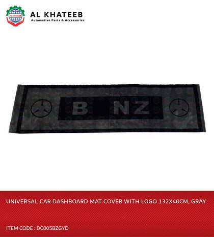 Universal Car Dashboard Mat Cover With Logo 132X40Cm, Gray