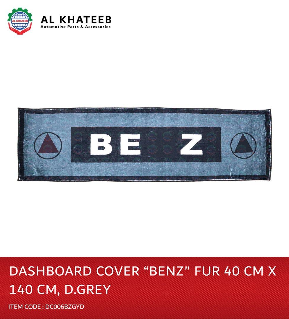 Al Khateeb Universal Car Universal Dashboard Cover Mat Dashmat Suncovers With Benz Logo 40X140Cm, Dark Gray