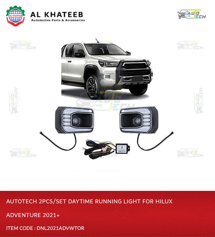 Hilux Adventure Car Front Bumper Daytime Running Light DRL LED Fog Lamp 2020+ 2PCS/Set