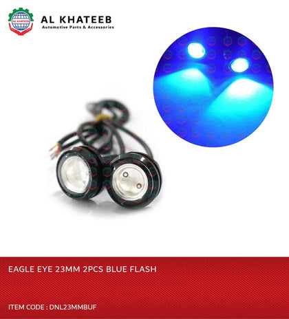 Motorcycle Eagle Eye Headlights Blue Flash Daytime Running Lights Signal Lights Fog Lights, 2Pcs 23Mm