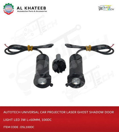 Universal Car Projector Laser Ghost Shadow Door Light LED 3W L=60Mm, 100Dc