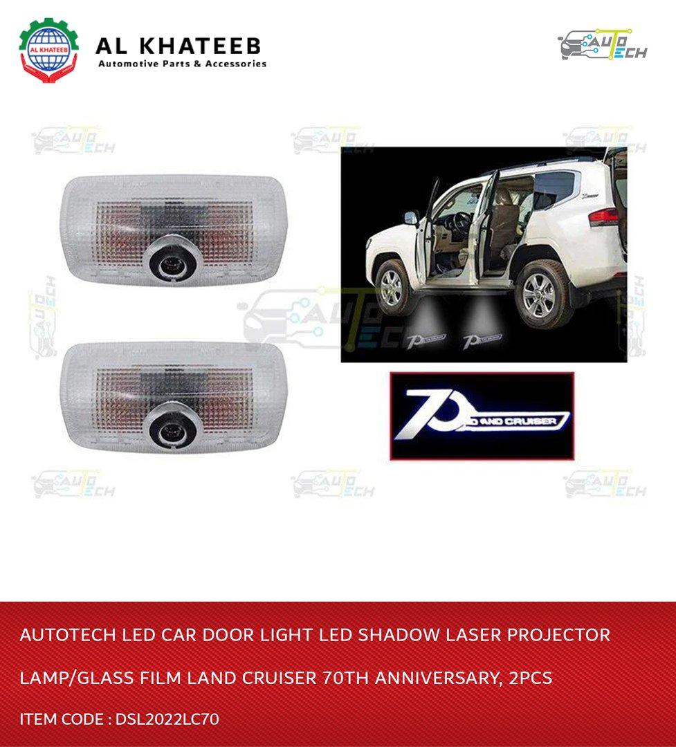 LED Car Door Light LED Shadow Laser Projector Lamp/Glass Film Land Cruiser 70Th Anniversary, 2Pcs