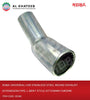 Universal Car Stainless Steel Round Exhaust Extanesion Pipe, L Bent Style 63*230Mm Chrome