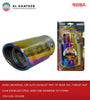 Universal Car Auto Exhaust Pipe Tip Rear Tail Throat Muffler Stainless Steel Wide End Rainbow 70*175Mm