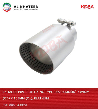 Koba Universal Car Platinum Exhaust Pipe Clip Type 60Mmx89Mmx165Mm