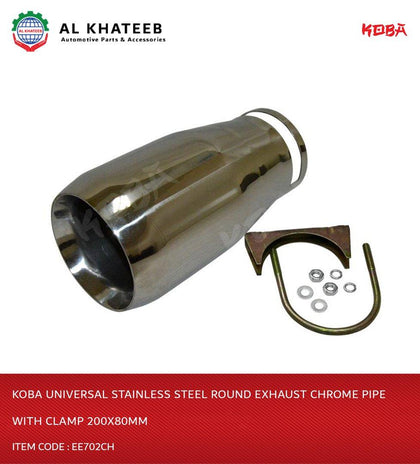 Exhaust Pipe S/S 200*80MM /Clamp
