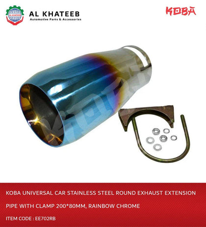 Exhaust Pipe S/S 200*80MM /Clamp