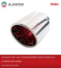 Koba Universal Car Exhaust Pipe Red Inner, Chrome 60Mmx89Mmx165Mm