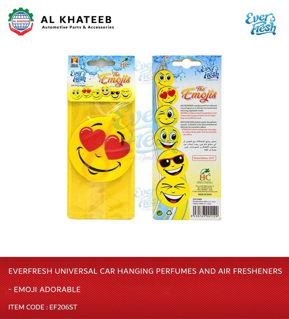 Everfresh Universal Car Hanging Perfumes And Air Fresheners - Emoji Adorable, Str/1Db=50 Ppr/ 1Mctn =250 Ppr