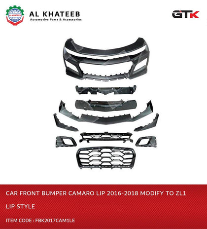 Car Front Bumper Camaro Lip 2016-2018 Modify To Zl1 Lip Style