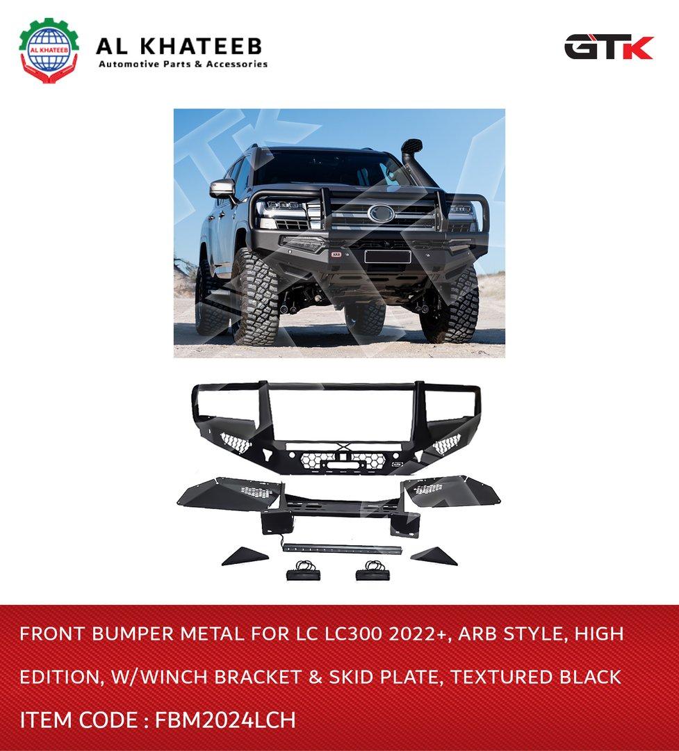 Front Bumper Metal for LC LC300 2022+ ARB Style High Edition w/winch beacket & Skid Plate