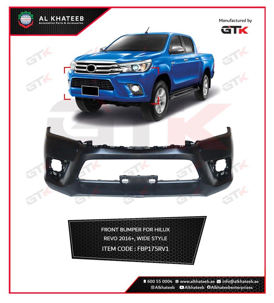 GTK ABS Front Bumper For Hilux Revo 2016+, Wide Style