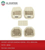 Universal Car Floor Mat Leather Diamond Sewing , 5Pcs, Needling, Beige