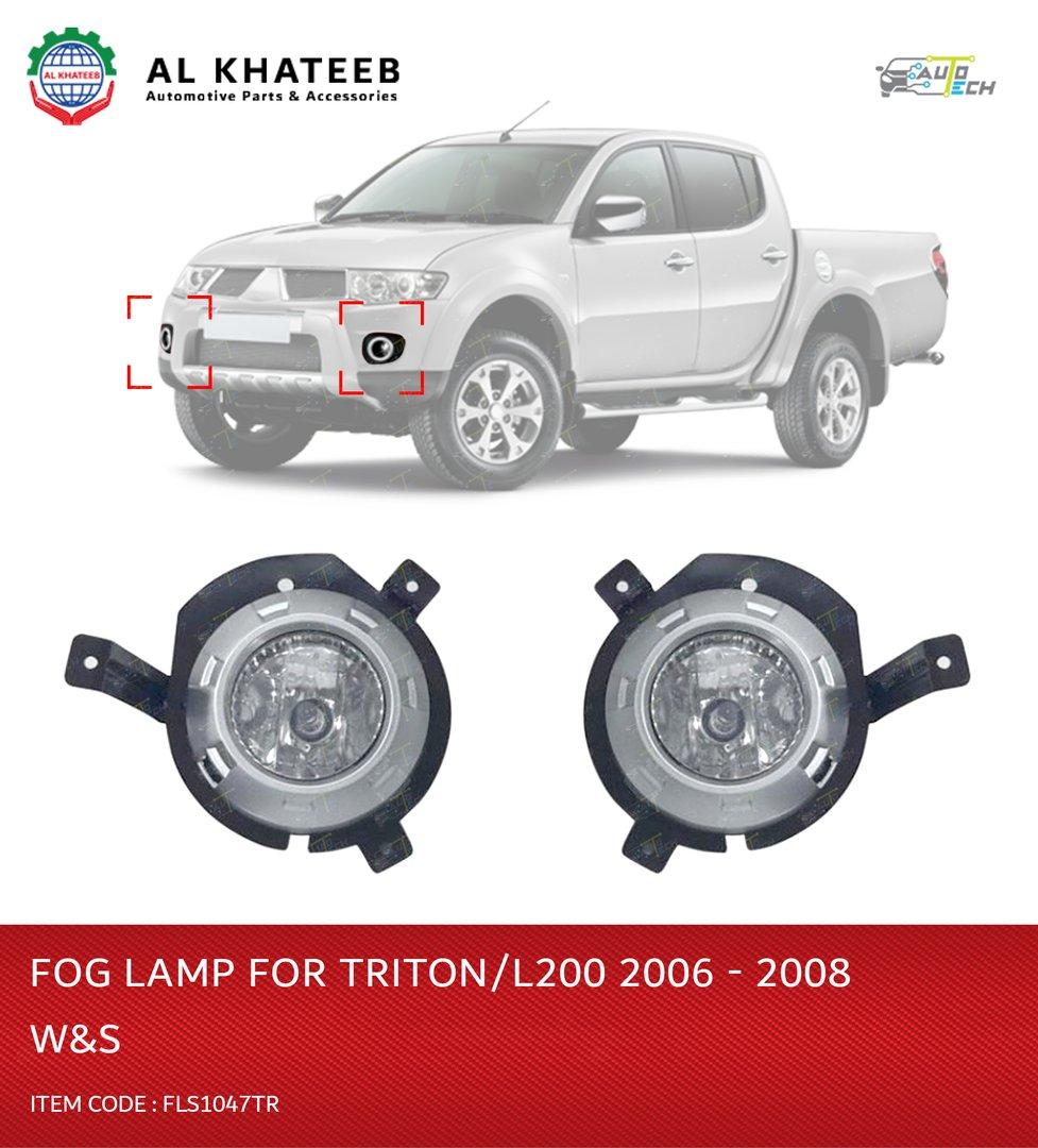 Car Front Fog Lamps Kit With Wire and Switch Triton L200 2006-2008, Clear Lens, 2PCS/Set