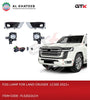Car Front Fog Lamp Kit Land Cruiser Lc300 2022+ With Wire & Switch, Chrome Frame, Clear Lense, 2Pcs/Set