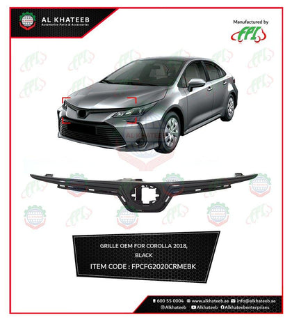 Al Khateeb FPI OEM Front Grille Corolla 2018+ ABS Black