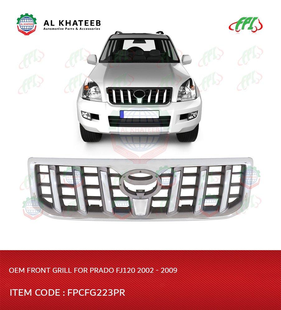 Al Khateeb FPI Car Front OEM Style Grille Prado FJ120 2002-2009 Chrome