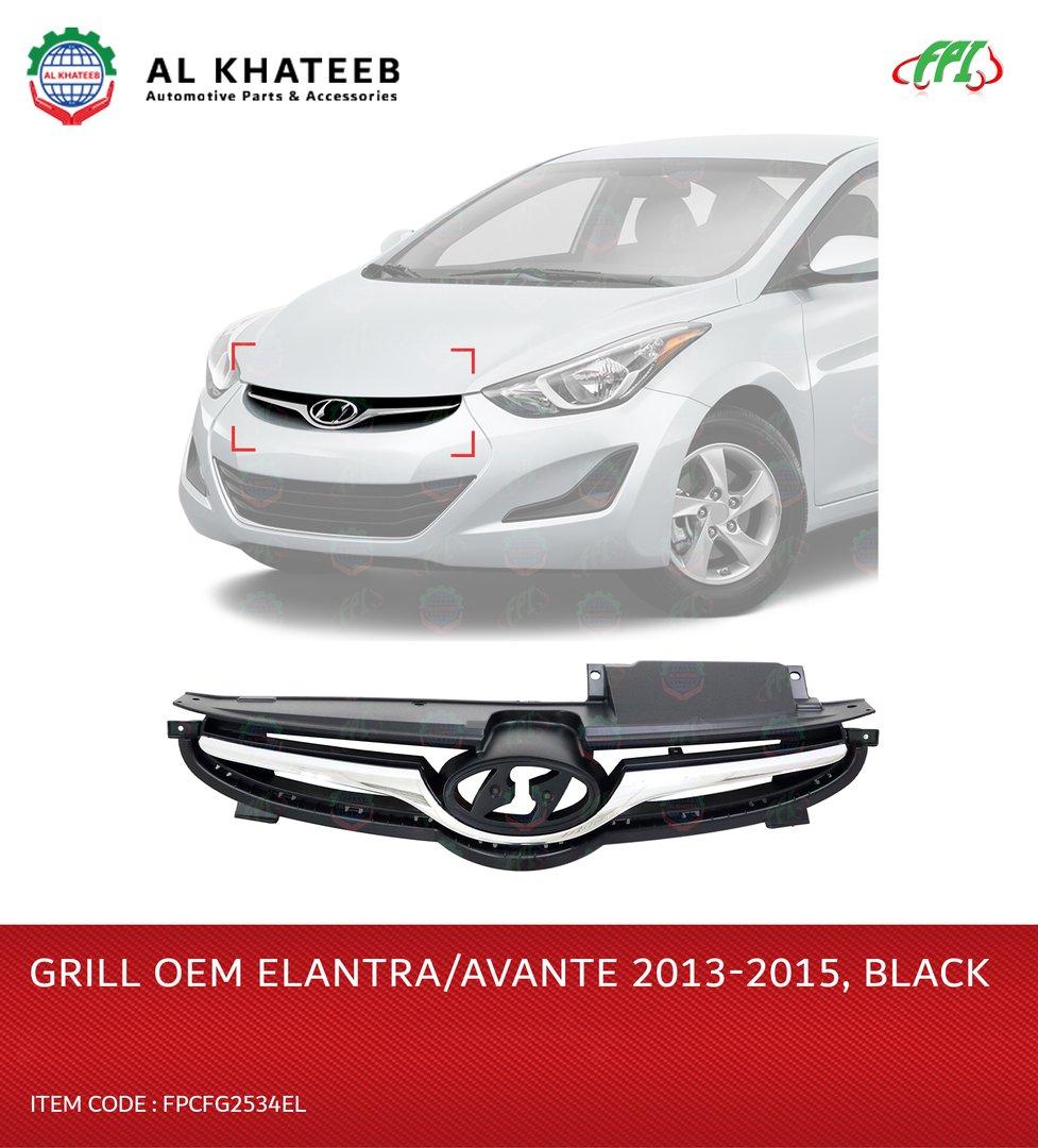 FPI Car Front OEM Radiator Grille Elantra/Avante 2013-2015, Black