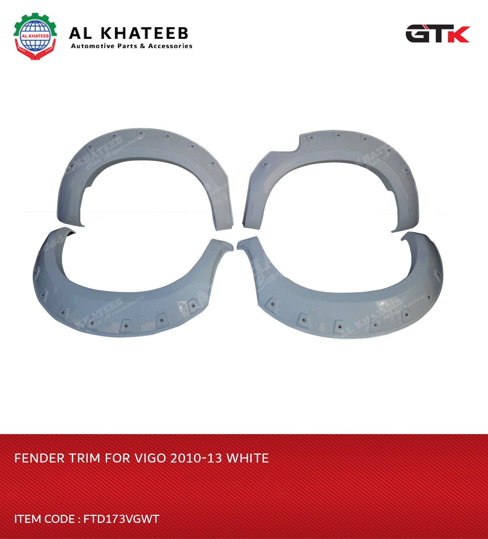 FENDER TRIM FOR VIGO 2010-13 WHITE