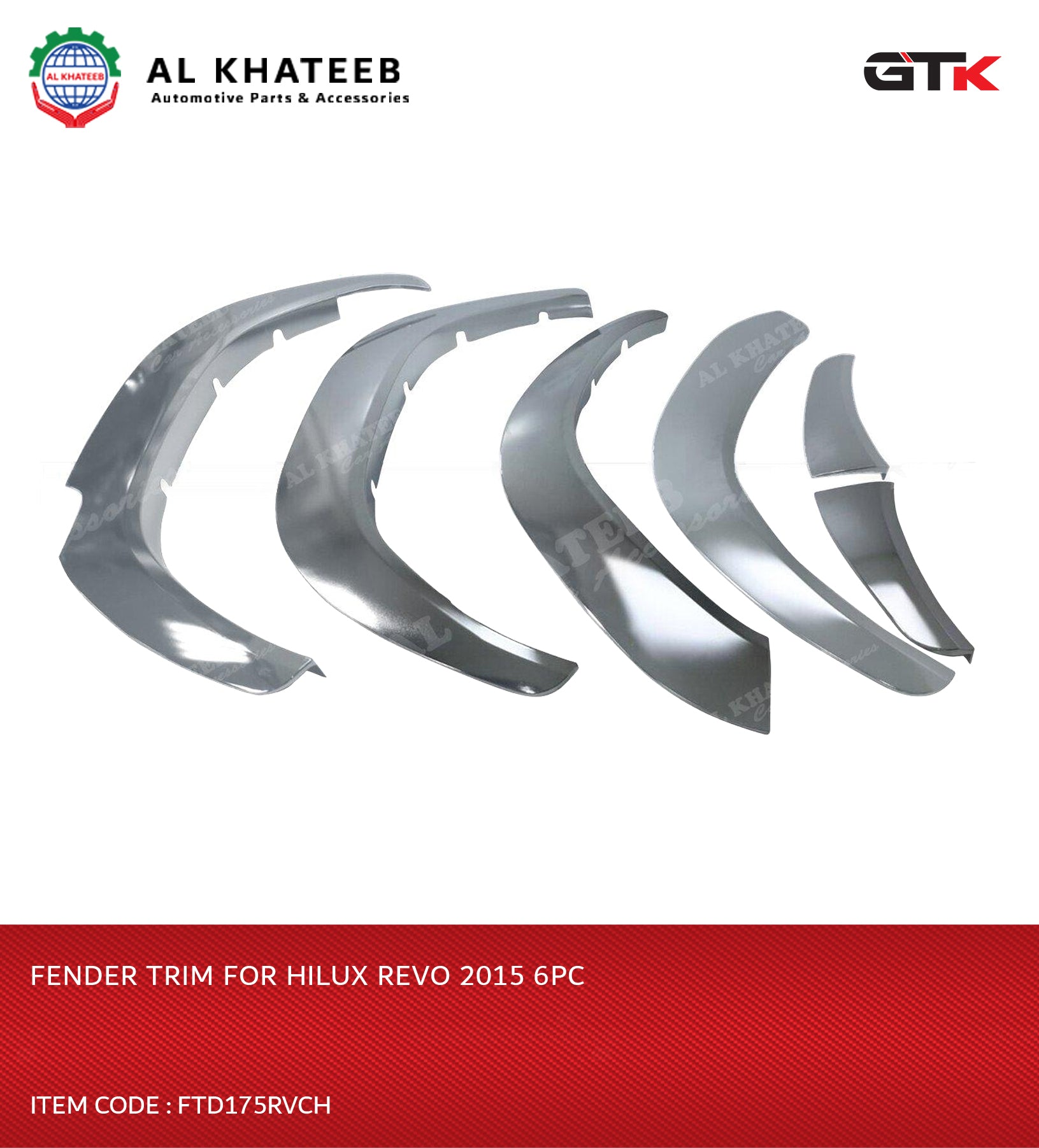 FENDER TRIM FOR HILUX REVO 2015 6PC-FTD175RVCH
