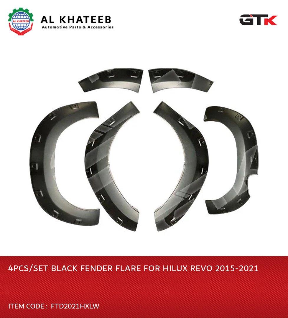 4Pcs/Set Black Fender Flare For Hilux Revo 2015-2021
