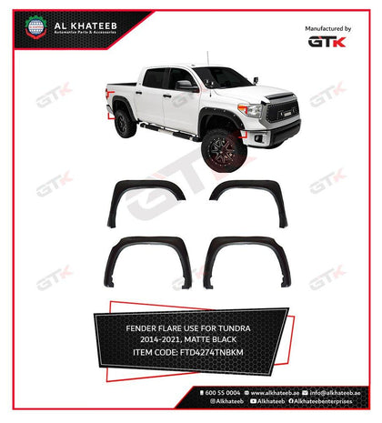 GTK Matte Black Fender Flare For Tundra 2014-2017