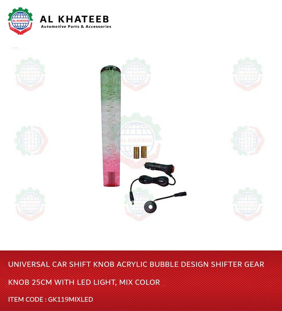 Universal Car Shift Knob Acrylic Bubble Design Shifter Gear Knob 25CM With LED Light, Mix Color