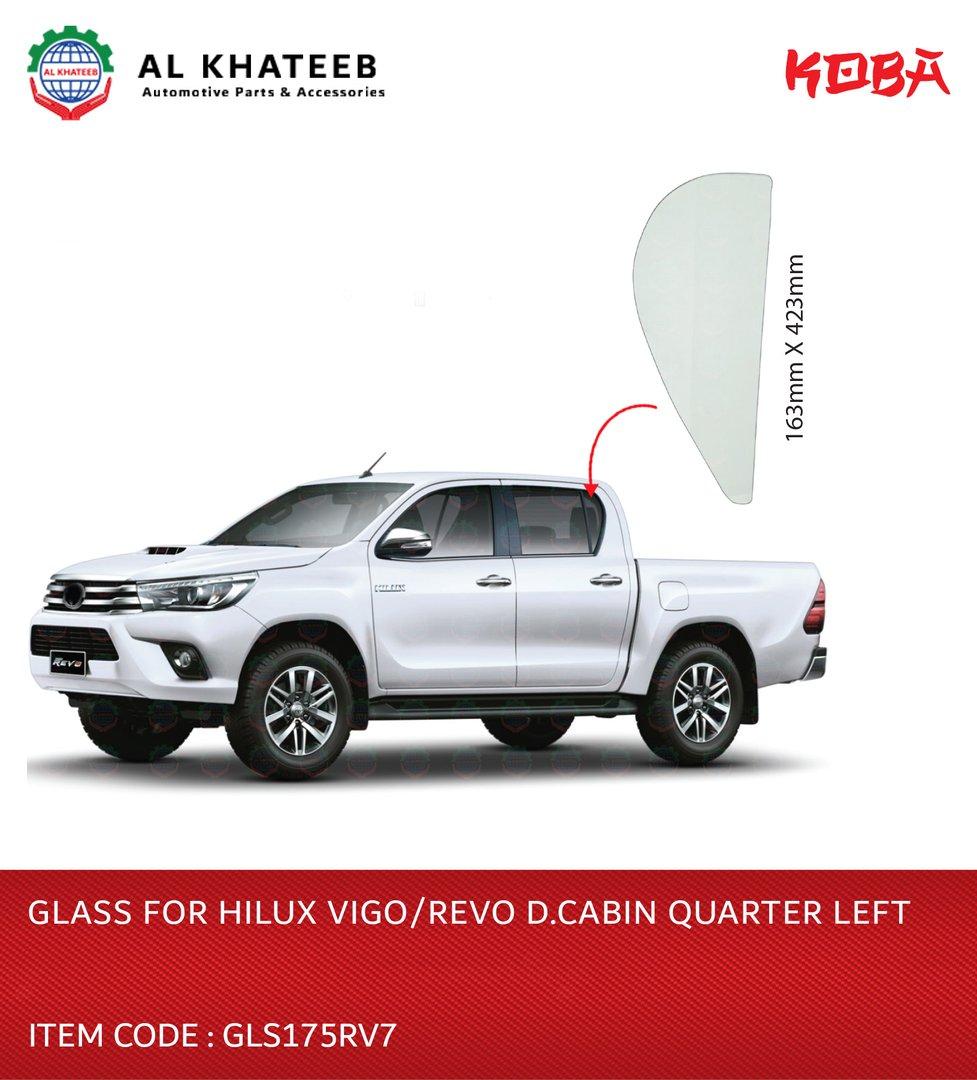 Glass for Hilux Vigo/Revo D.Cabin Quarter Left