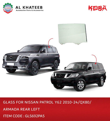 Glass for Patrol Y62 2010-24/QX80/ARMADA Rear Left