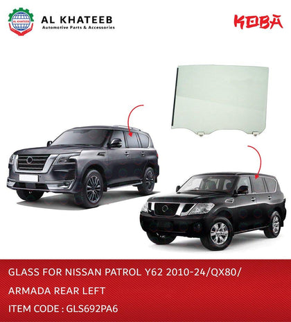 Glass for Patrol Y62 2010-24/QX80/ARMADA Rear Left