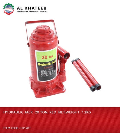 King Tools 20 Ton Portable Heavy Duty Hydraulic Floor Red Bottle Jack Automotive Car, Van, Truck N.W 7.2KG