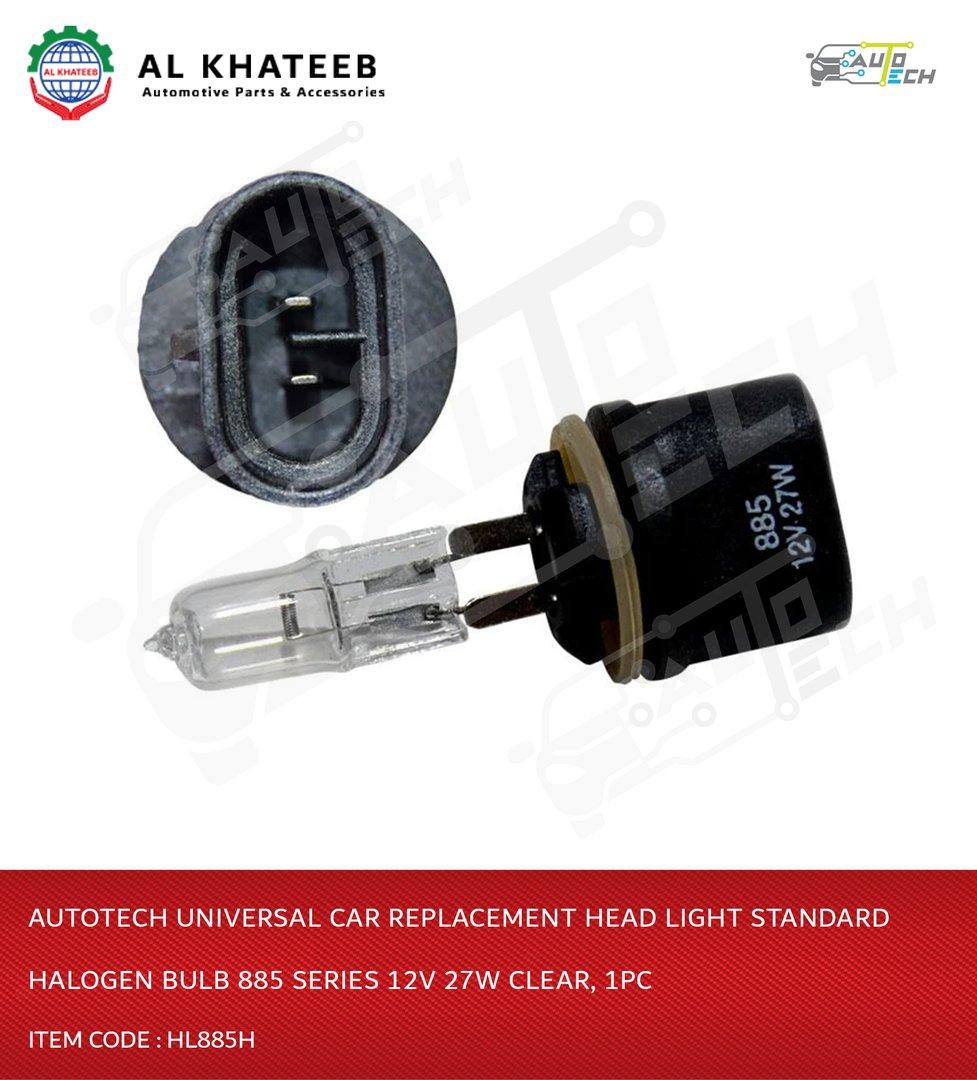 Universal Car Replacement Head Light Standard Halogen Bulb 885 Series 12V 27W Clear, 1Pc