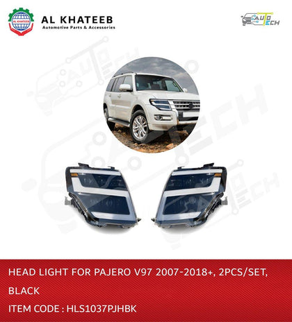 Headlight for Pajero V97 2007-2015 2PCS/SET Black