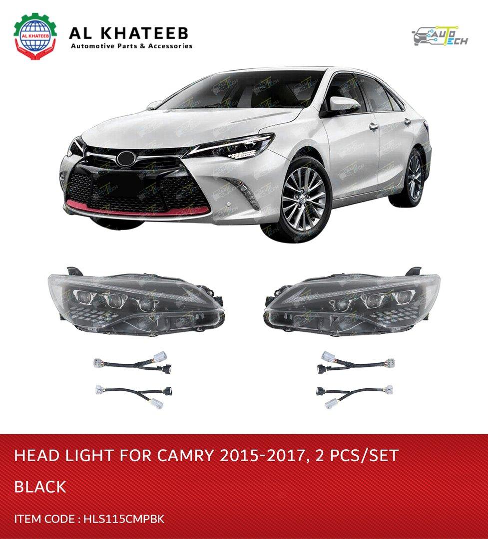 Head Light for Camry 2015-2017,2PCS/Set,Black