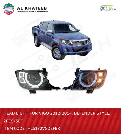 Headlight for Vigo 2012-2014 Defender Style 2PCS/SET