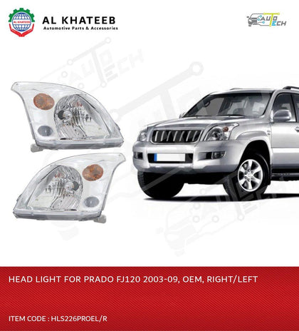 Car Headlight Performance OEM Style Prado FJ120 2003-2009, 1PC Right Side R-H