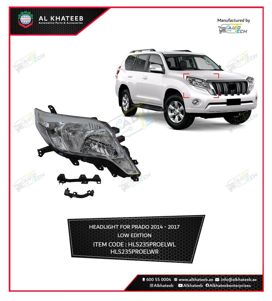 Car Headlight Left Prado FJ150 2014-2017, 1PC/Set Low Edition