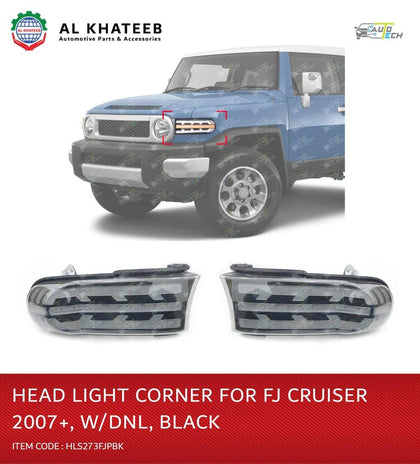 Smoke Lens Switchback White/Amber LED Front Headlight Corner With Dnl FJ Cruiser 2007-2022