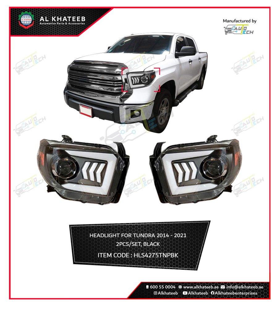 AutoTech Car Headlights Performance Tundra 2014-2017, 2Pcs/Set Black