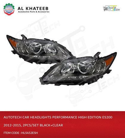 Car Headlights Performance High Edition Es200 2012-2015, 2Pcs/Set Black+Clear