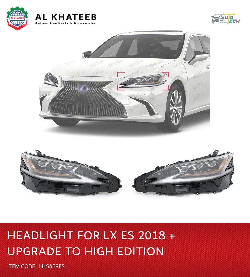 AutoTech Car Headlights Performance Es Series 2018+ High/Low Edition, 3 Lens 2Pcs/Set Black